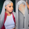 Silver Grey Lace Front Wigs Human Hair for Stunning Looks