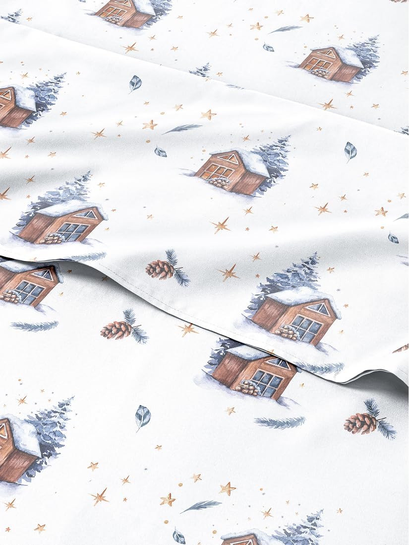 Queen Christmas Home Sheet Set - Festive Holiday Bedding