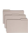 Legal Size Gray File Folders, Reinforced 1/3-Cut Tab - 100 Box