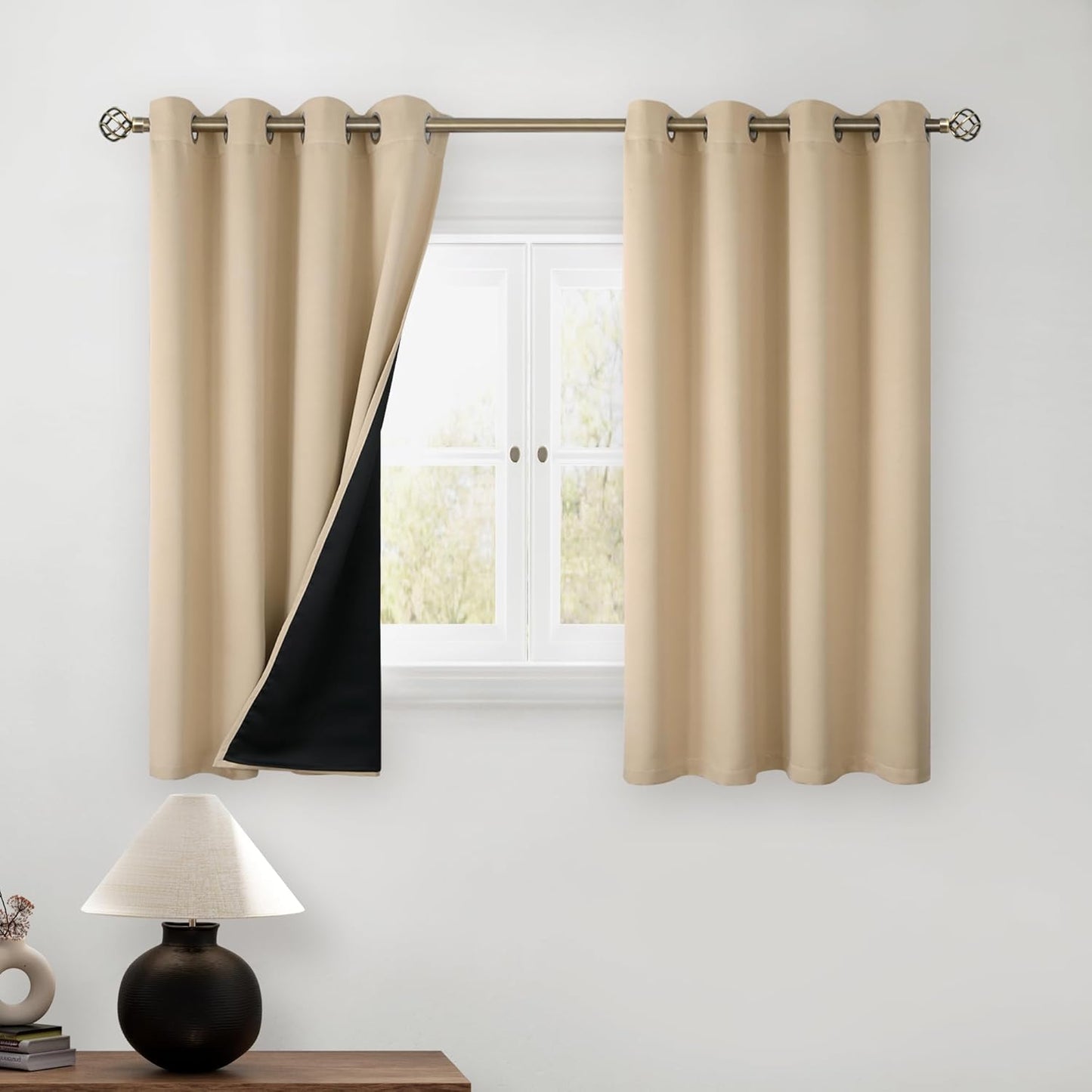 BGment Short Blackout Curtains for Bedroom, Energy Efficient