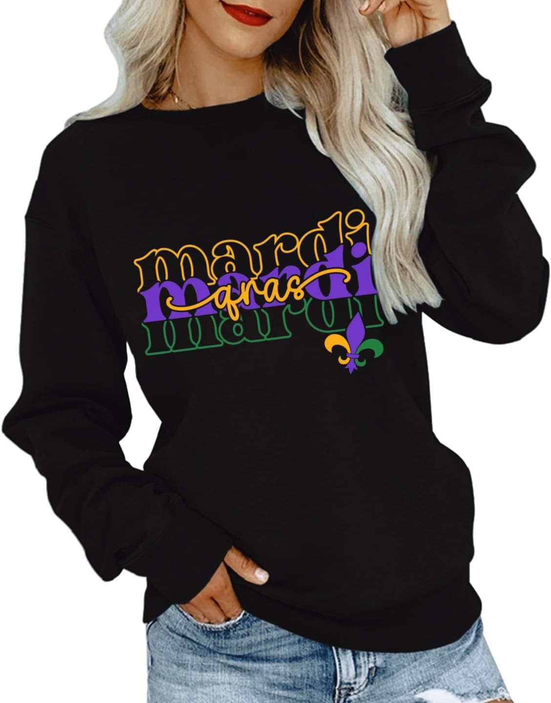 Mardi Gras Funny Sweatshirts - Festive Party Tops
