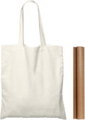 NPBAG 50 Pack 15 in x 16 in Natural Cotton Tote Bags - Bulk Craft