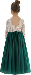 Girl Peony Lace Back A-Line Straight Tutu Dress - Soft White Lace