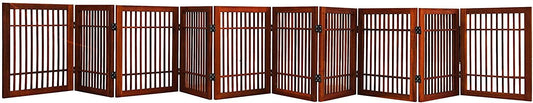 Freestanding Wooden Pet Dog Gate for Indoor and Outdoor Use