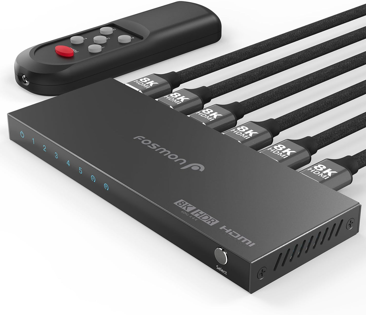 Fosmon 5-Port HDMI 8K Switch with Remote for Ultimate Clarity