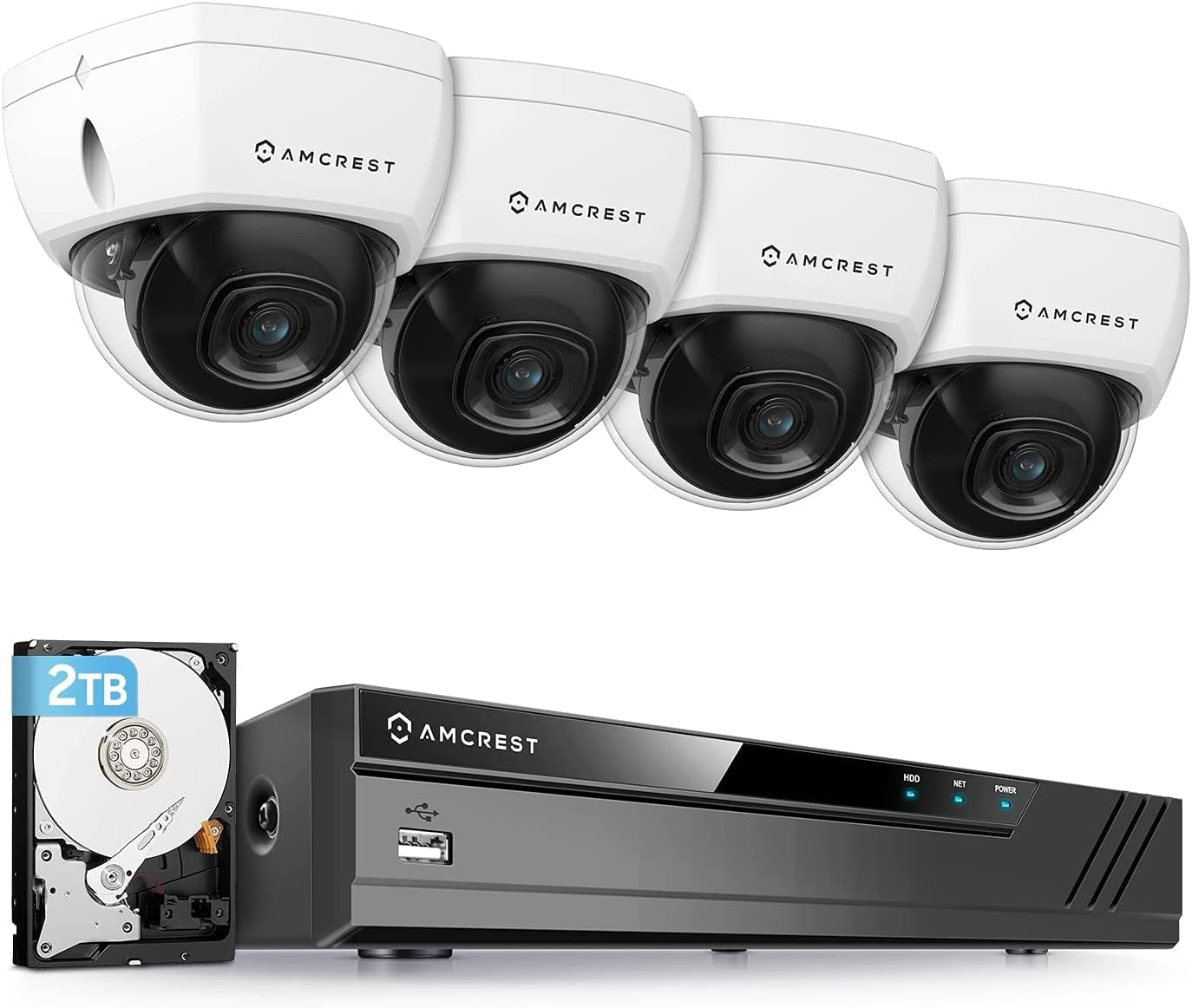 Amcrest 4K 8CH Security Camera System with 2TB Hard Drive