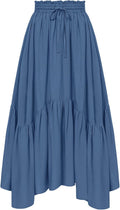Scarlet Darkness Maxi Skirt High Waist Renaissance Skirt - Flowing arc