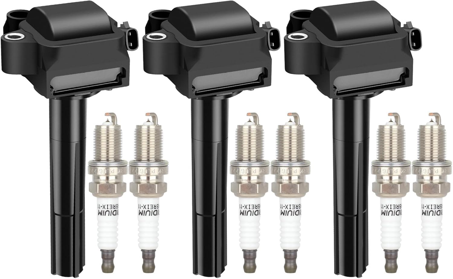 ECCPP UF155 Ignition Coils and Iridium Spark Plugs Set