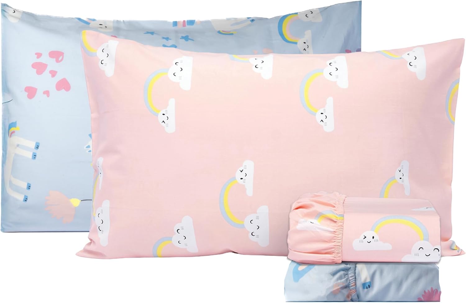 100% Cotton Kids Bedsheet Set for Twin Beds with Unicorns