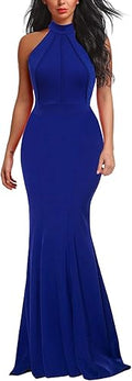 Berydress Women's Elegant Chic Halter Neck Sleeveless Dress