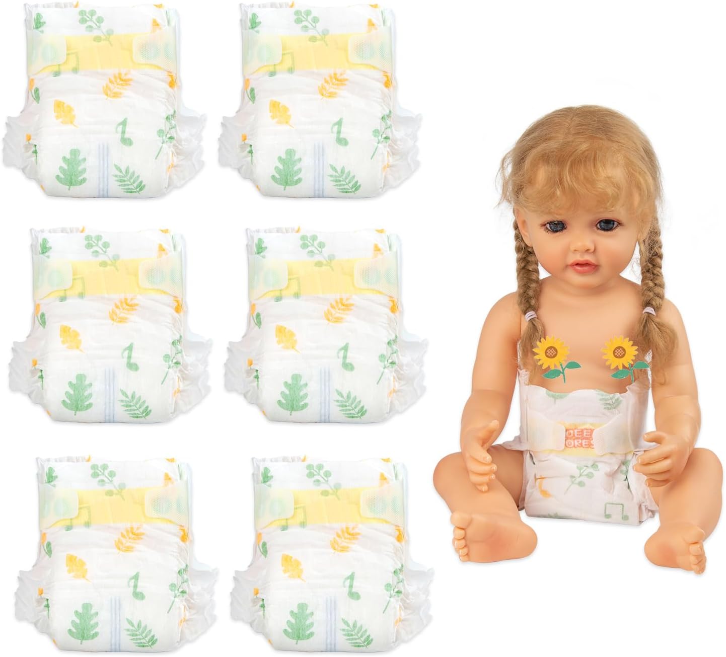 Reusable Diapers Set for 18-22 Inch Reborn Dolls by Babyfere