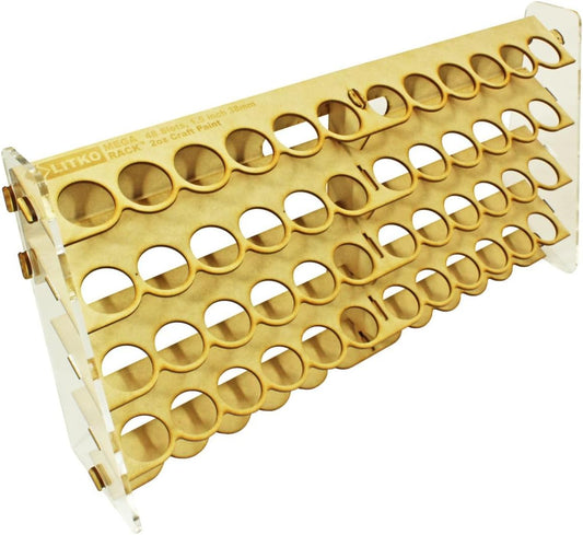 LITKO Wall Mount Paint Organizer | Holds 48 Bottles! 