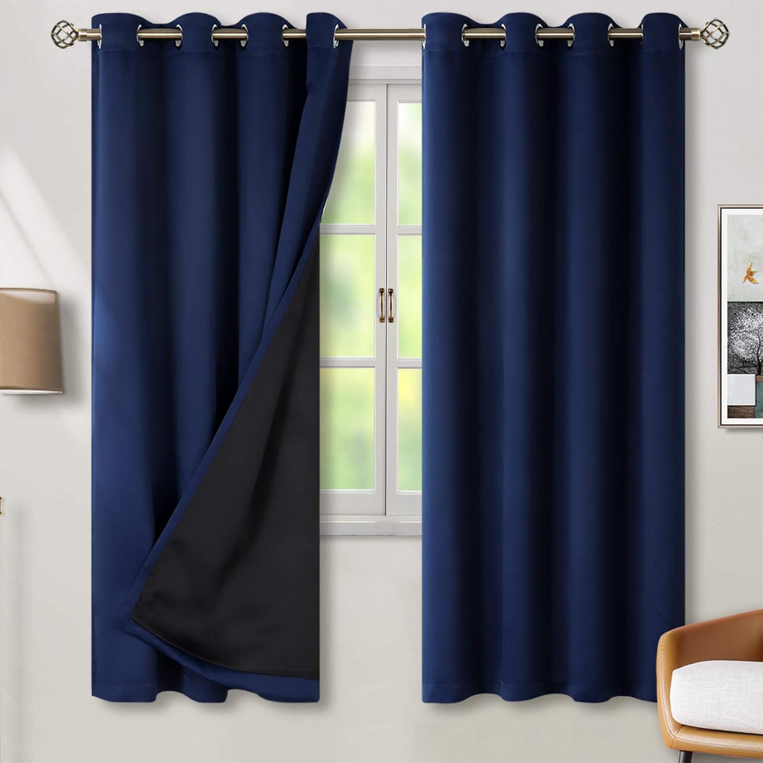 BGment Thermal Insulated Blackout Curtains for Bedroom Privacy