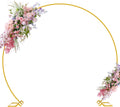 Round Backdrop Stand 8ft Gold Metal Circle Arch - Stable Event
