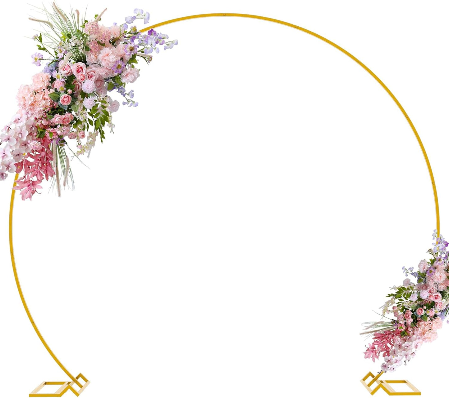 8FT Gold Round Backdrop Stand for Weddings and Parties