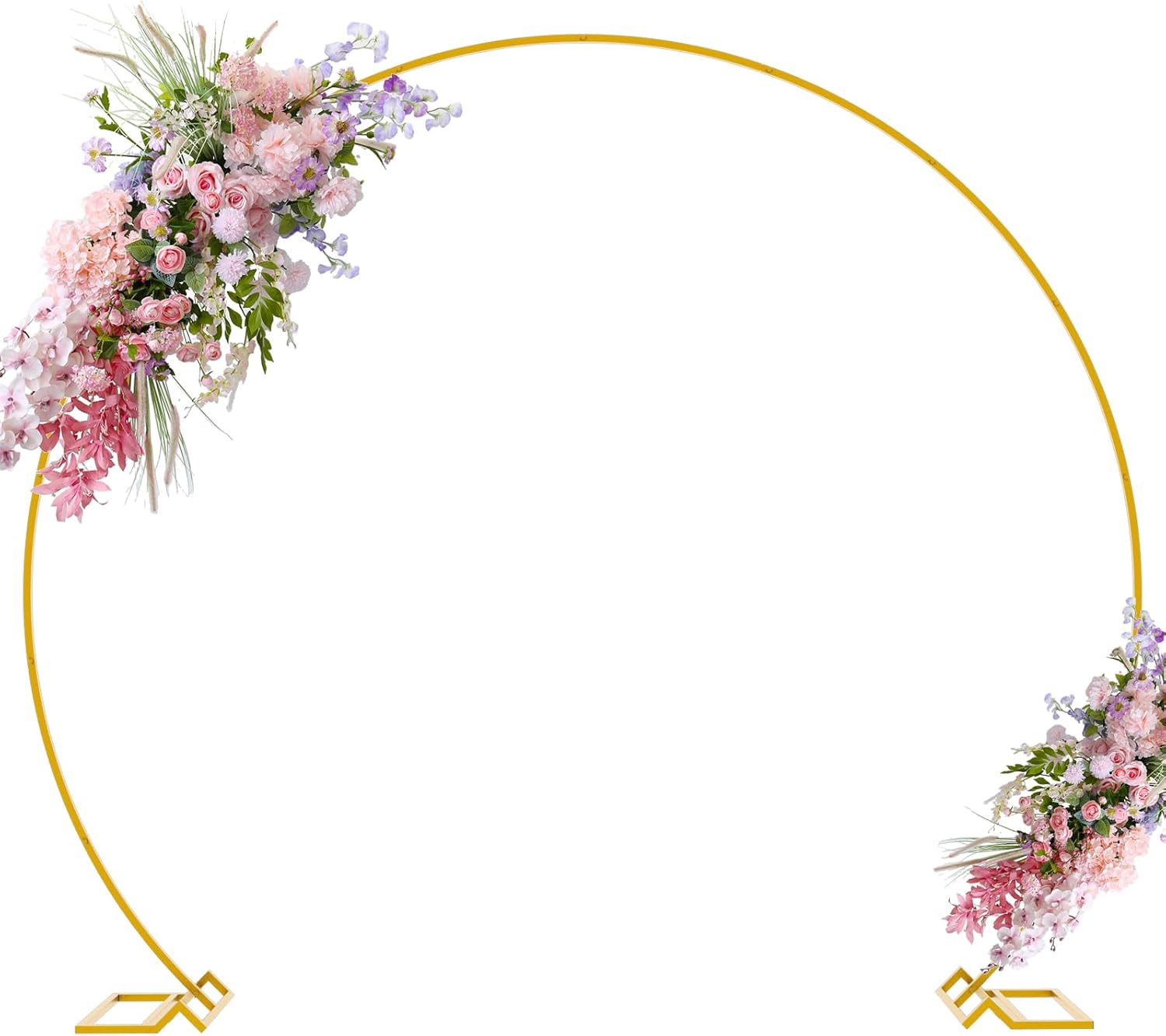 8FT Gold Round Backdrop Stand for Weddings and Parties
