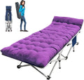 Camping Cot for Sleeping with Mattress - Foldable Heavy Duty Cot