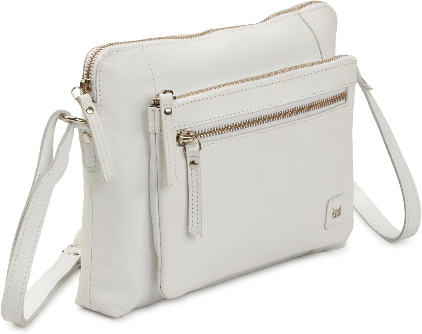 Small Soft Pebbled Real Leather Crossbody Handbag for Daily Use