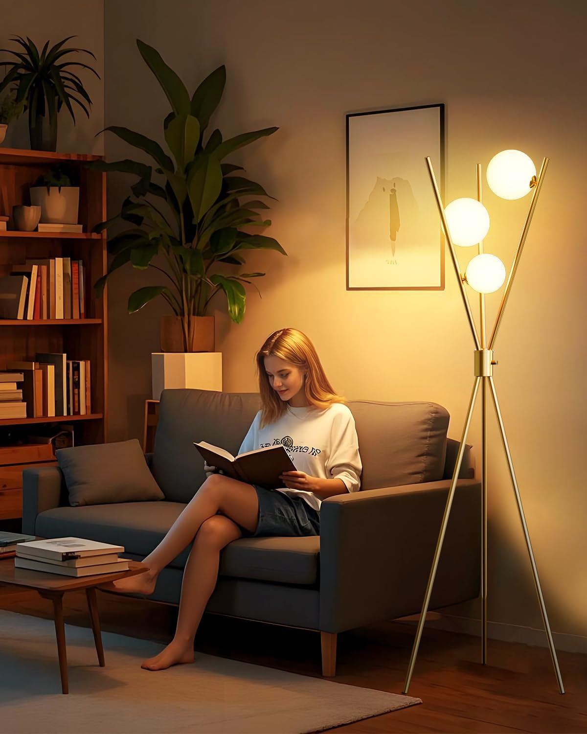 Lightdot Tripod Floor Lamp Stepless Dimmable Globe Design