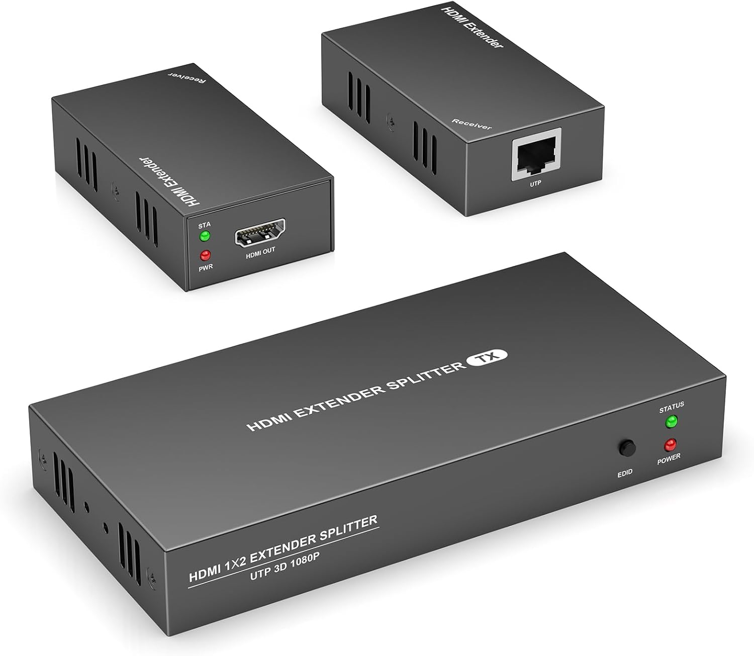 HDMI Extender Splitter 1x2 for 1080P@60Hz and 3D Visuals