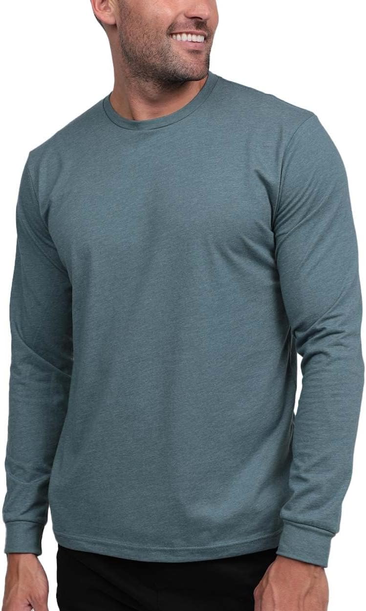 INTO THE AM Long Sleeve Tee Shirts for Men - Soft Cotton Fit