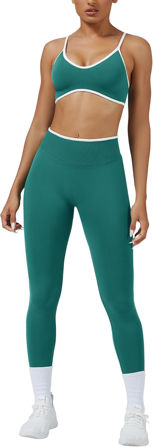 ABOCIW Womens 2 Piece Workout Sets for Seamless Gym Style