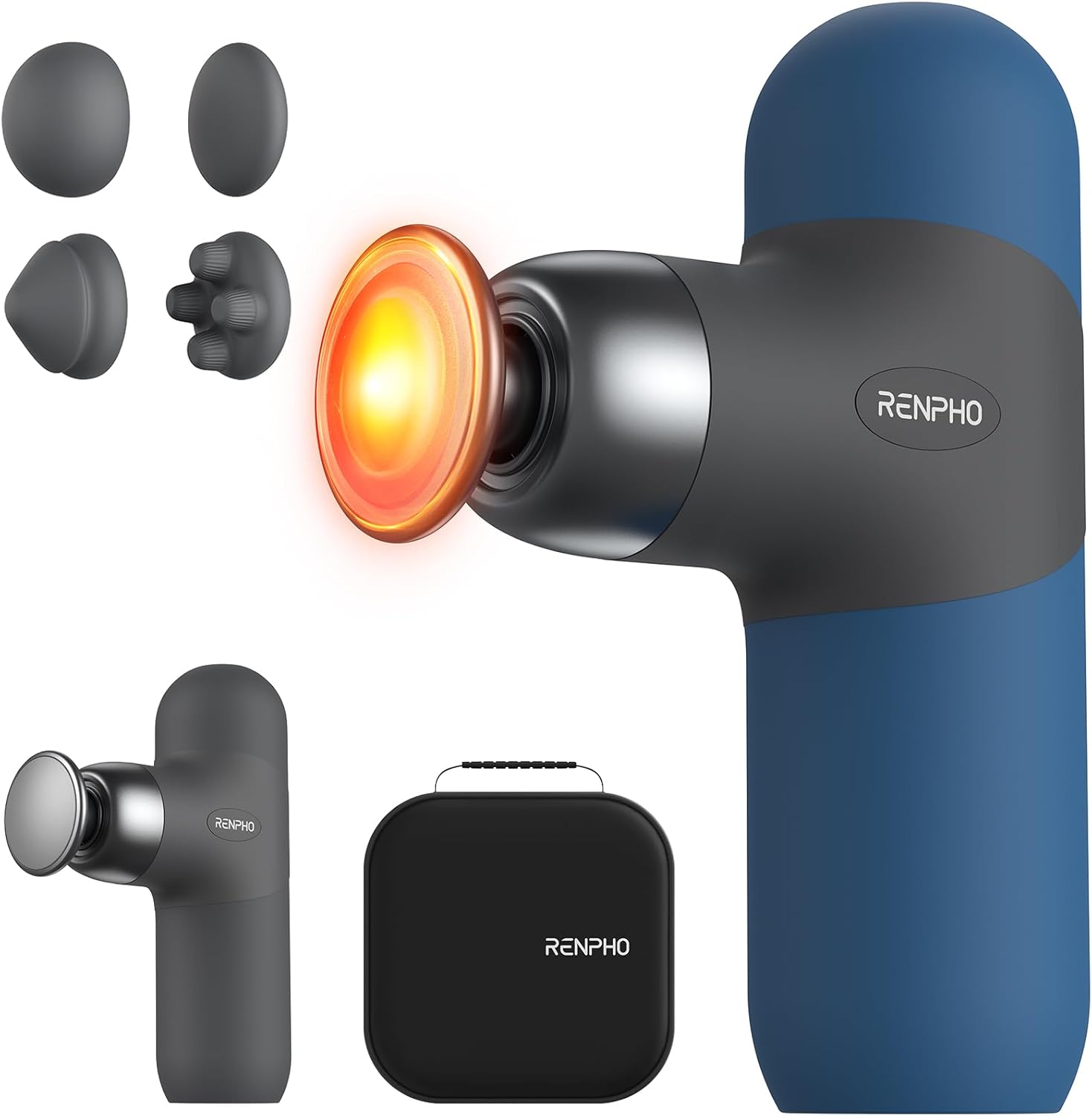 RENPHO Mini Thermal Massage Gun with Heat for Deep Tissue Relief