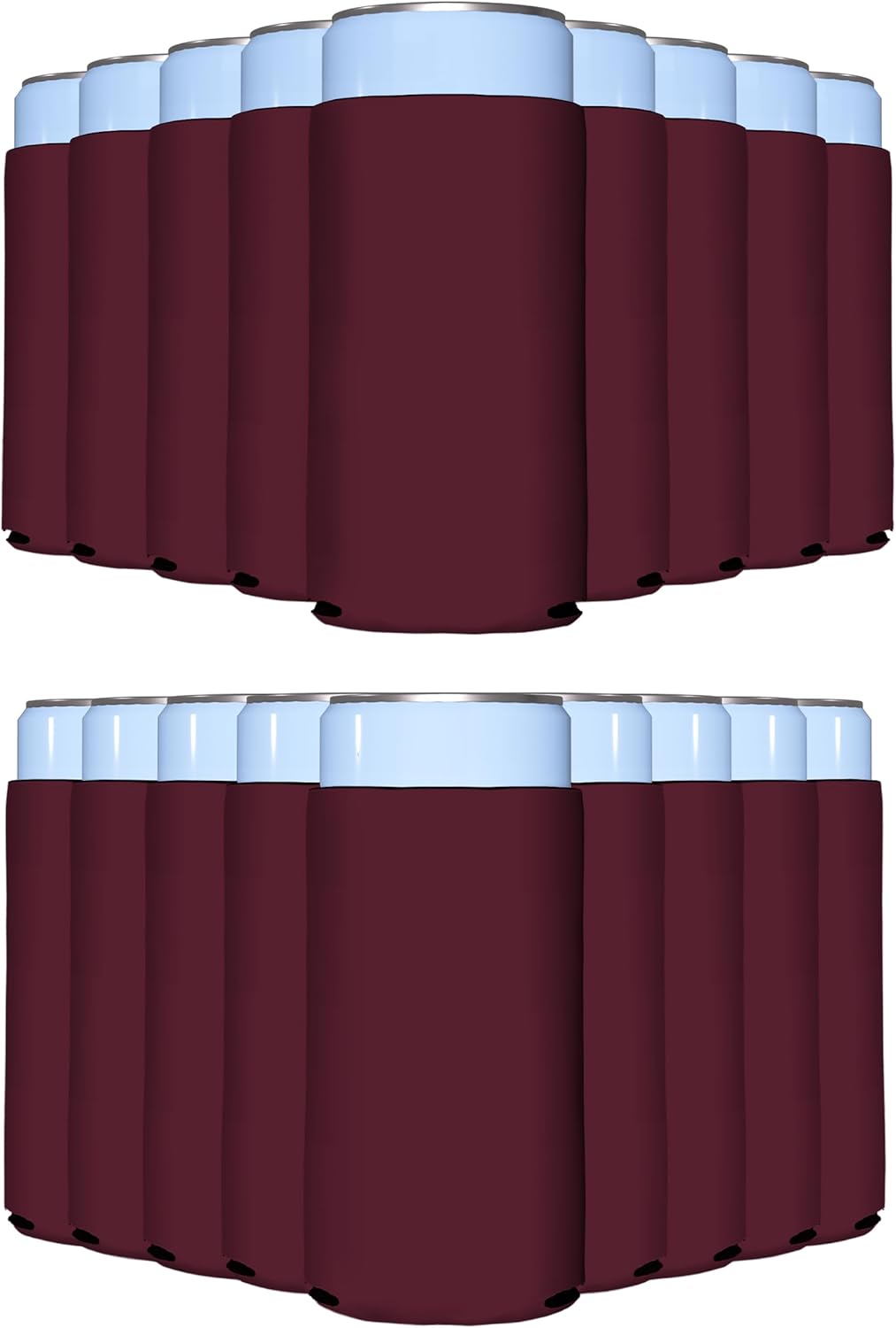 Burgundy Blank Slim Can Cooler Sleeves for Custom Events