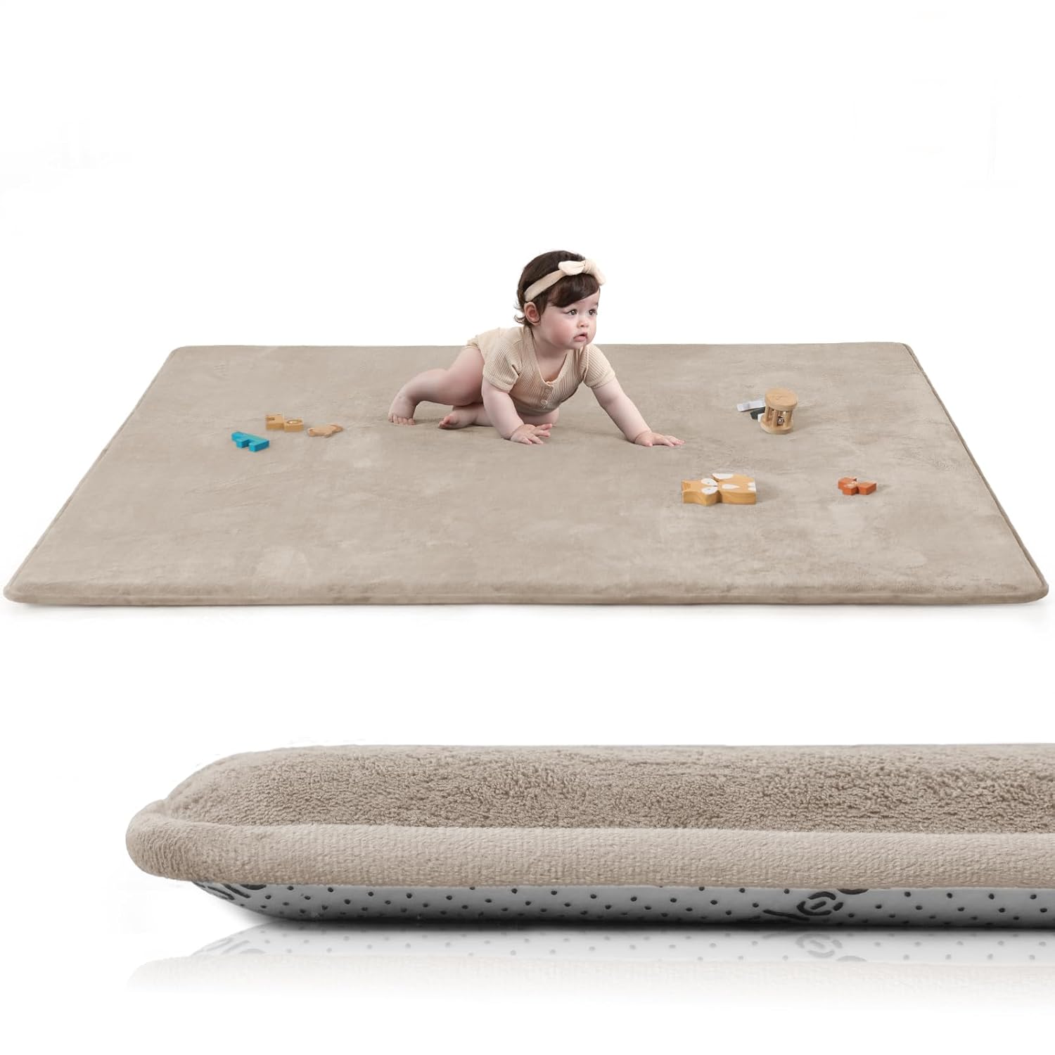 Baby Play Mat for Floor - Extra-Large 50in74in Non-Slip Mat