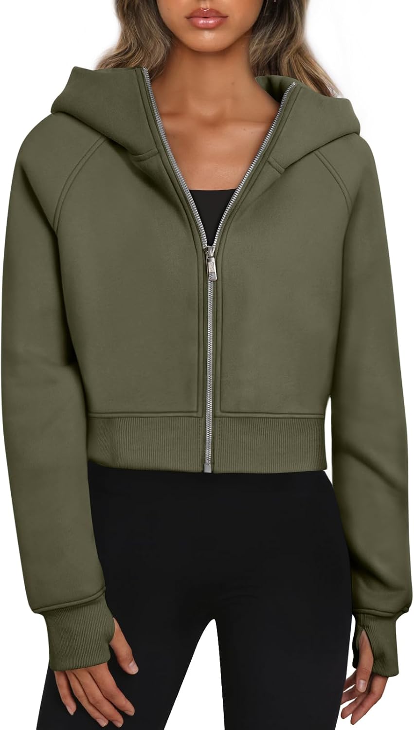 Trendy Queen Womens Zip Up Hoodies Jackets for Fall Style