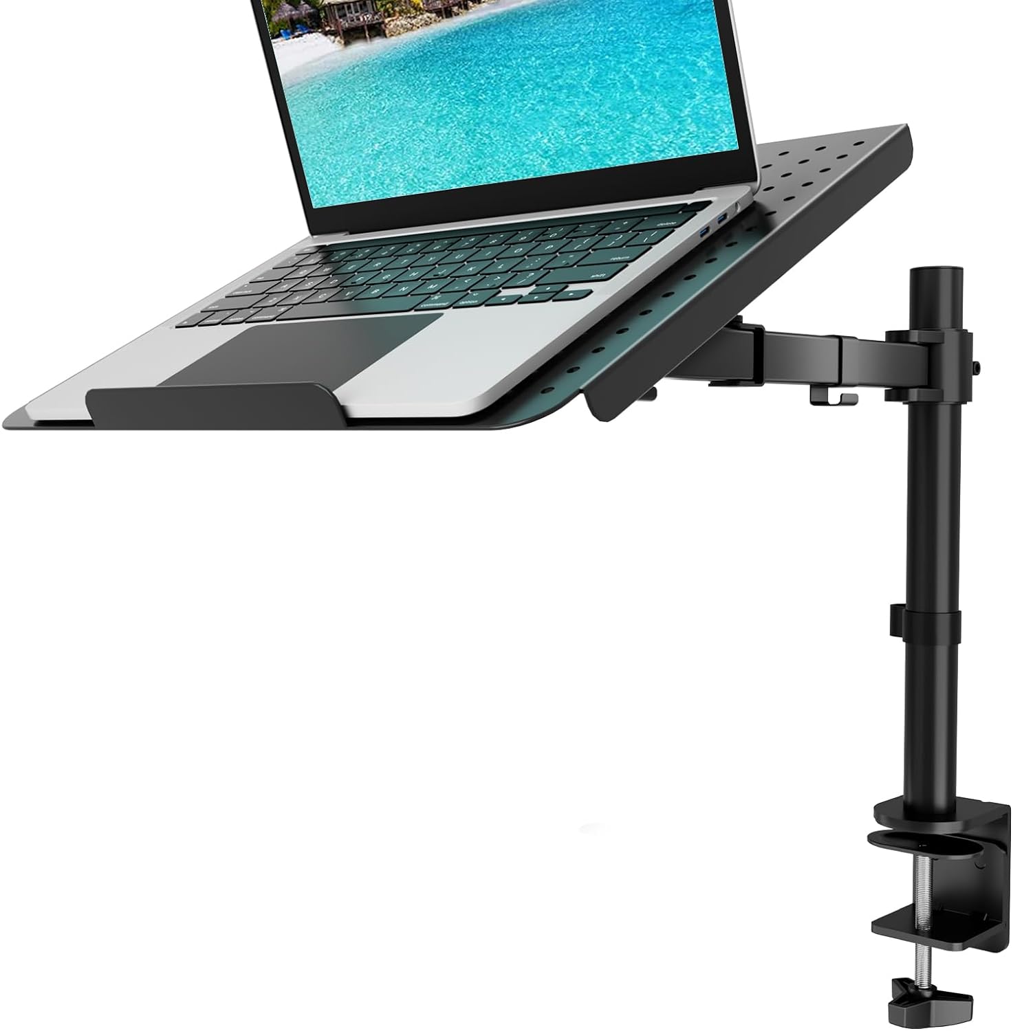 WALI Laptop Tray Desk Mount - Fully Adjustable for Improved Ergonomics!
