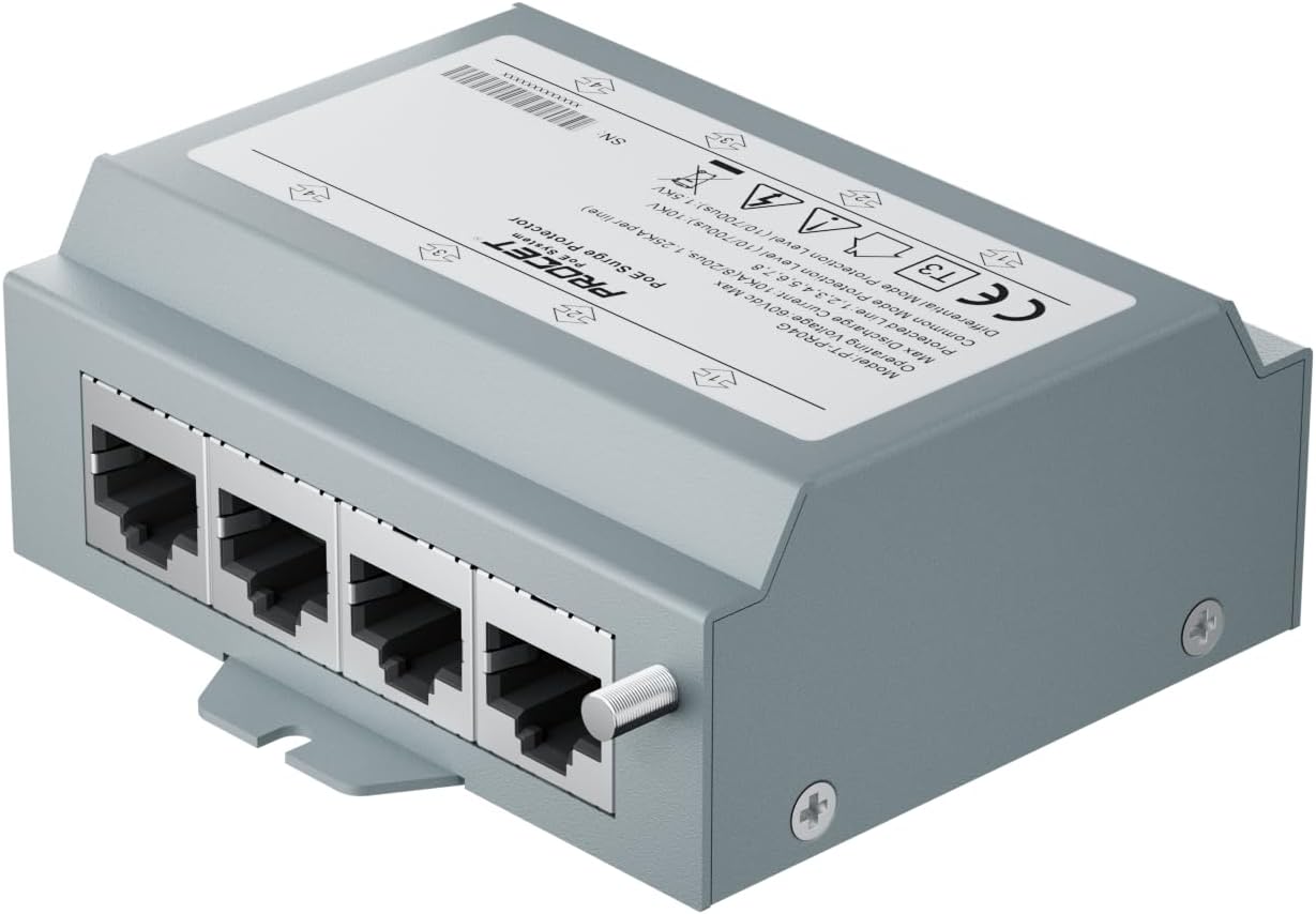 PROCET Ethernet Surge Protector for PoE Devices - 20KV Protection