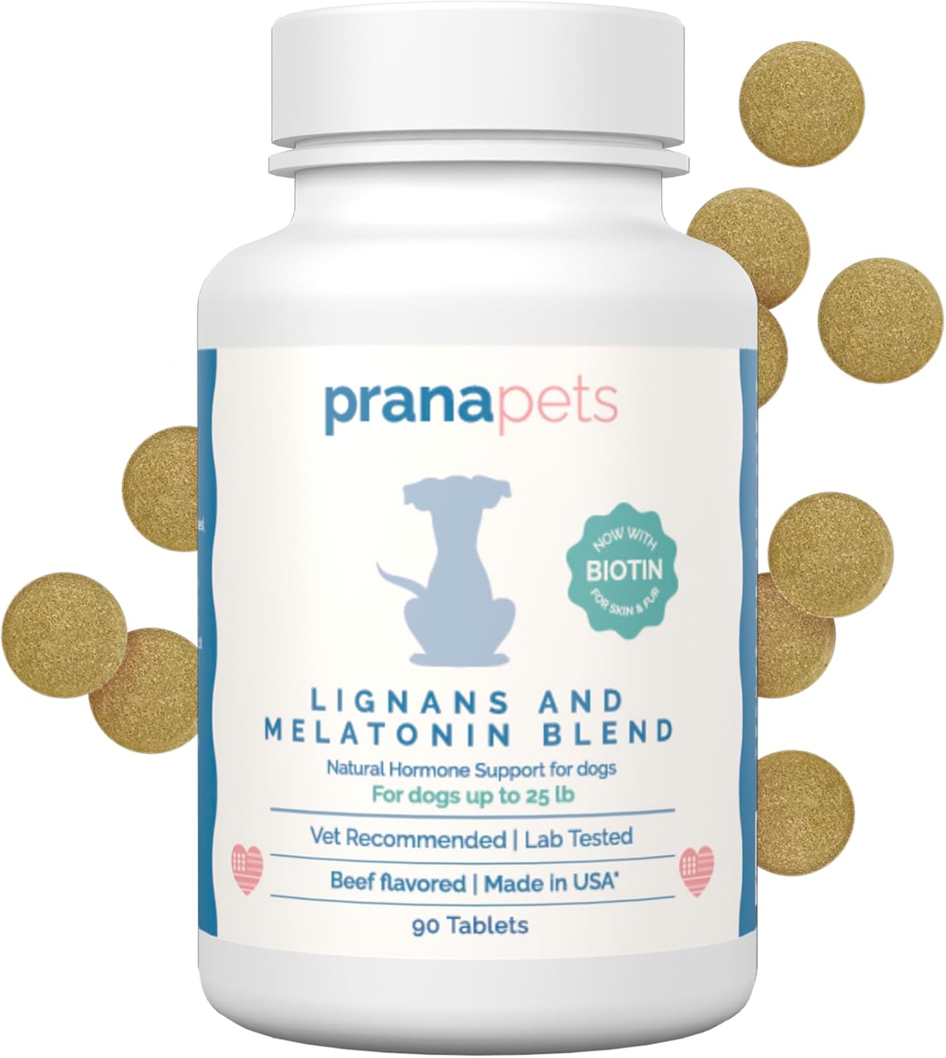 PranaPets Lignans & Melatonin Blend for Cushings Support in Dogs