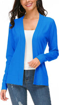 Women's Open Front Knit Cardigan Sweater - Lightweight Shawl Collar