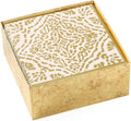Caspari Ivory & Gold Cocktail Napkins - Elegant 40 Count