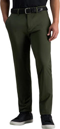 Haggar Men's Sport Travel Performance Straight Fit Flat Front Stretch