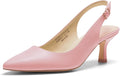 Dream Pairs Women Kitten Heel Slingback Pointed Pumps - Elegant
