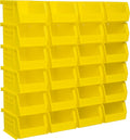 AkroBins Stackable Plastic Storage Bins 24-Pack - Space-Saving