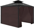 Gazebo Privacy Curtains 10ft x 12ft by aonear for Outdoor Use