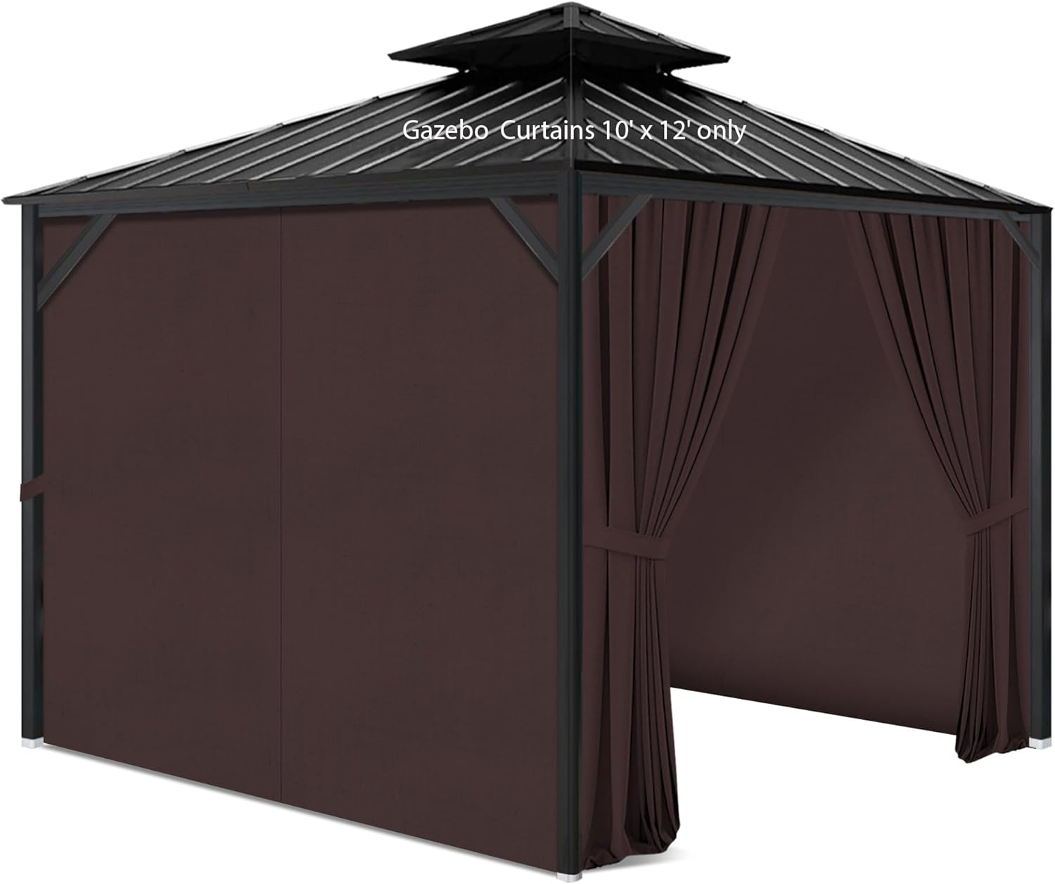 Gazebo Privacy Curtains 10ft x 12ft by aonear for Outdoor Use