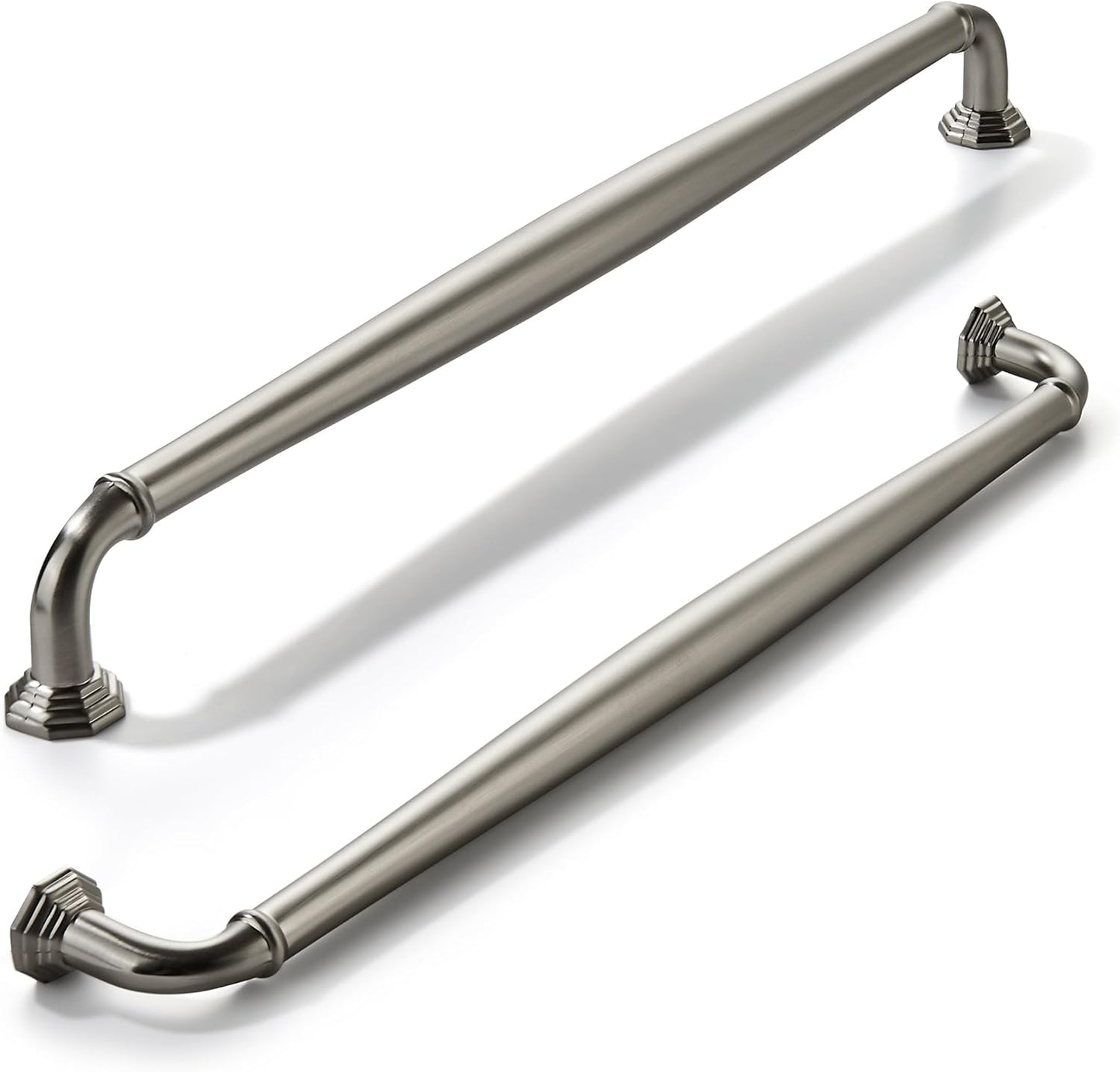 Brushed Satin Nickel Cabinet Pulls - Heavy Duty 12 Inch Handles