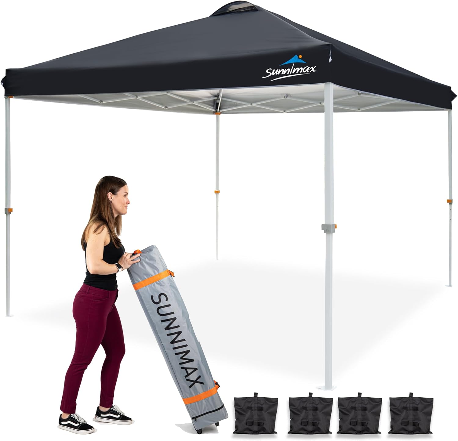 SUNNIMAX 10x10FT Party Canopy: Waterproof Roof & Bonus Sand Bags!