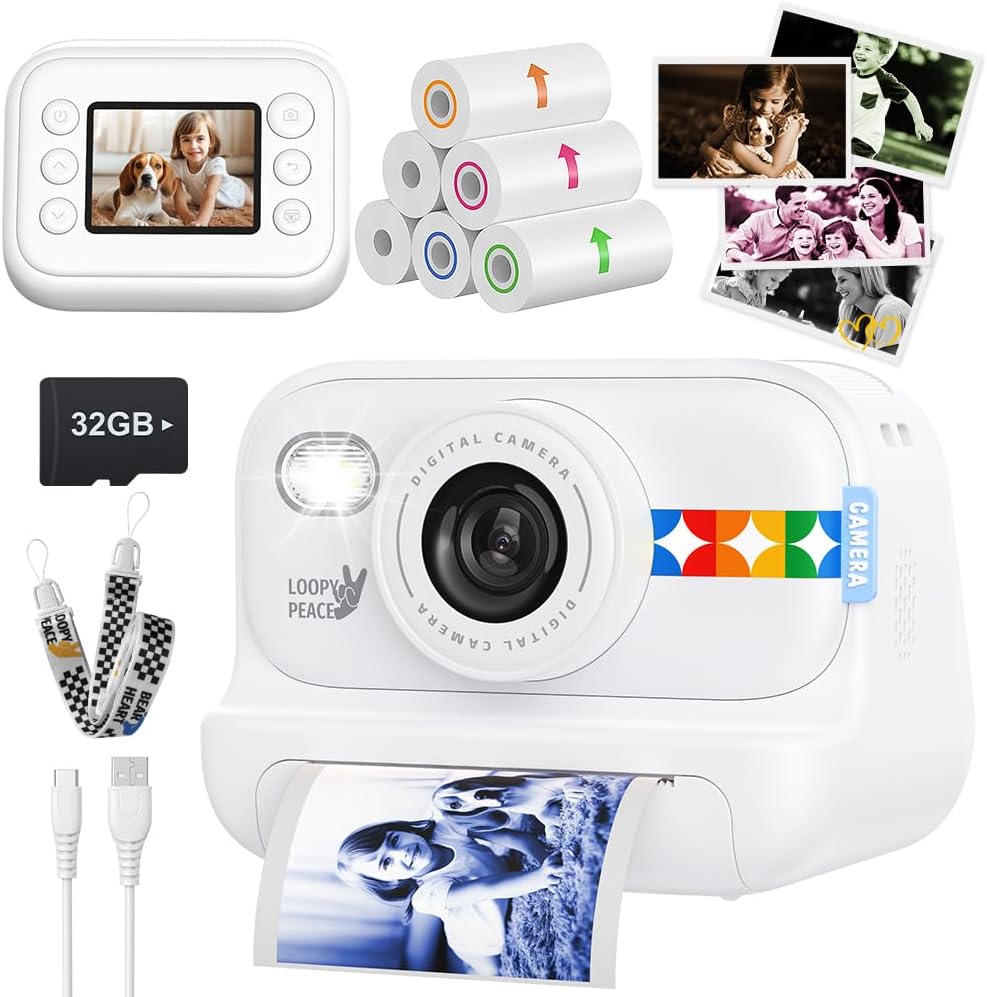Kids Color Instant Print Camera with Fun Effects and Features