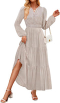 Floral Maxi Dress V Neck Tiered Boho Dress - Flowy Fall Staple