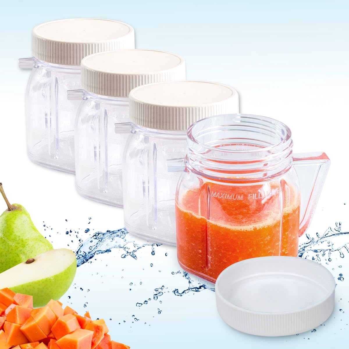 CarterTM Mini 1-Cup Clear Jar Set: Oster Blender Compatible