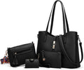Chic Women's Handbag Set 4 Pieces Including Tote and Shoulder Bag