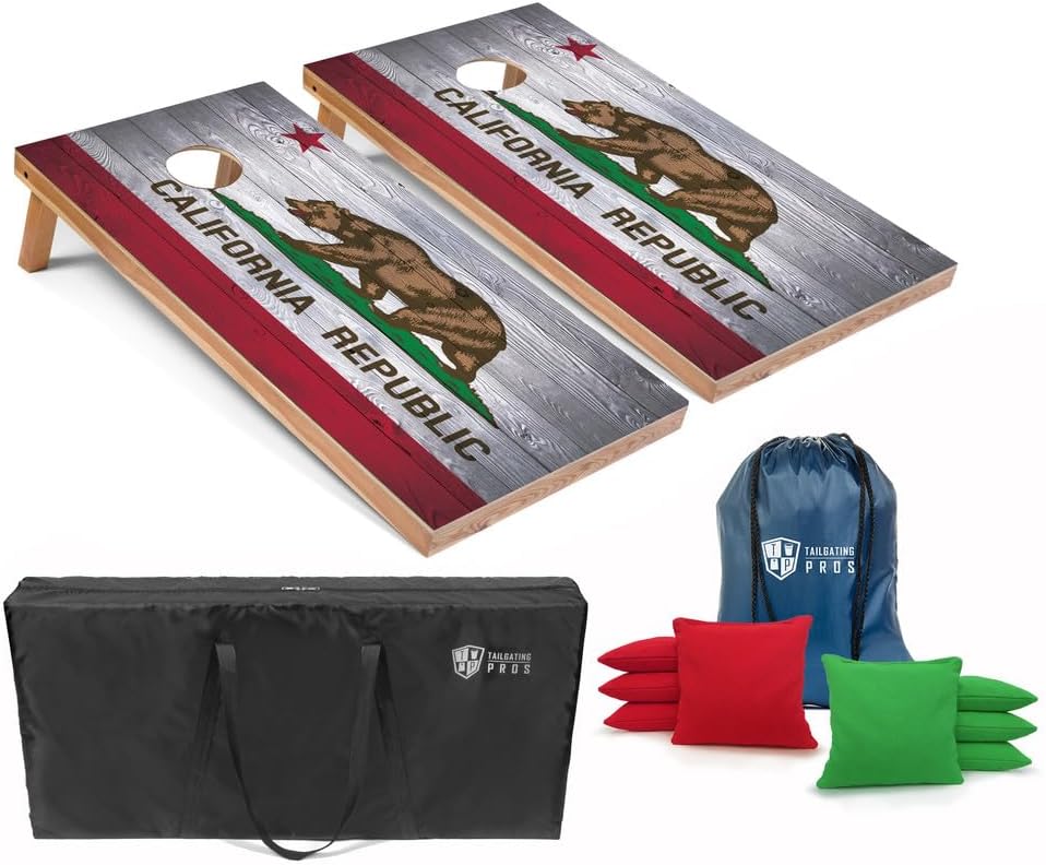 Regulation Cornhole Boards Set with Bean Bags and Carrying Cases