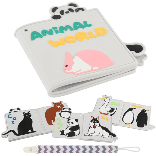 Silicone Teething Book: High Contrast Sensory Fun