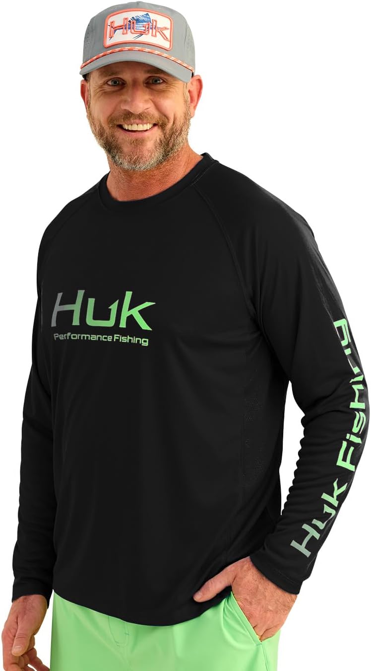 HUK Mens Pursuit Vented Long Sleeve Shirt for Fishing Comfort