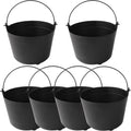 Halloween Black Cauldron Candy Buckets 6-Pack - Jumbo 14-in Party Pots